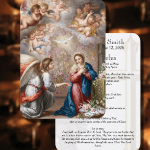 Katholieke Boodschap Maria Angelus Bidsprenskaart Visitekaartje