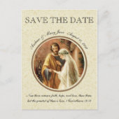Katholieke bride & Groom Mary St. Joseph Marriage Aankondigingskaart (Voorkant)
