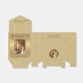 Katholieke bruid & bruidegom Mary St. Joseph Gold  Bedankdoosjes (Uitgevouwen)