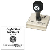 Katholieke bruid & bruidegom Naam met de Schrift Rubberstempel (Gestempeld)