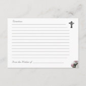 Katholieke Bruids douche Recept Bijlagekaart Informatiekaartje (Achterkant)