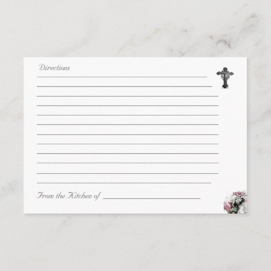 Katholieke Bruids douche Recept Bijlagekaart Informatiekaartje (Achterkant)