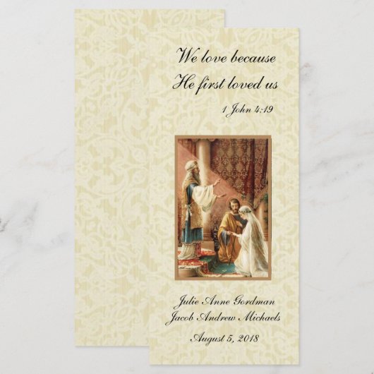 Katholieke bruidsbruine bruidegom van de Favor (Voorkant / Achterkant)