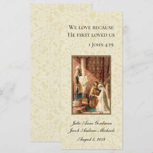 Katholieke bruidsbruine bruidegom van de Favor (Voorkant / Achterkant)