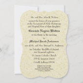 Katholieke bruiloft Bloemen Krans Uitnodiging (Achterkant)