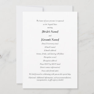 Katholieke bruiloft   Bruid en bruidegom organiser Kaart