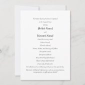 katholieke bruiloft | Eenvoudig bride- en gegroent Kaart (Voorkant)