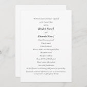 katholieke bruiloft | Eenvoudig bride- en gegroent Kaart (Voorkant / Achterkant)