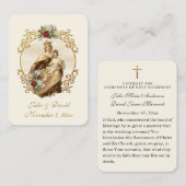 katholieke bruiloft Elegant Favor Heilige Kaart Visitekaartje (Voorkant / Achterkant)