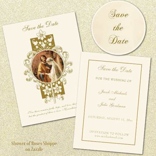  katholieke bruiloft Elegant Save the Date