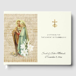 Katholieke bruiloft en bruidringen gastenboek
