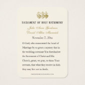  Katholieke Bruiloft Favor Gebed Kaart (Achterkant)