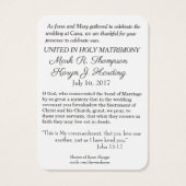 Katholieke bruiloft Favors Heilig Kaart (Achterkant)