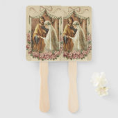 Katholieke bruiloft Floral Summer Spring Elegant Handwaaier (Voorkant en achterkant)