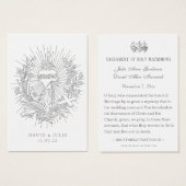 Katholieke bruiloft gebed Kaart Heilig Hart (Voorkant /achterkant)