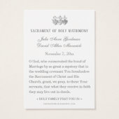 Katholieke bruiloft gebed Kaart Heilig Hart (Achterkant)