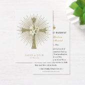 Katholieke Bruiloft Gebed Kaart met kruis en ringe (Bureau)