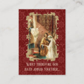 Katholieke bruiloft gunst Heilige Kaart Damask Mar Visitekaartje (Voorkant)