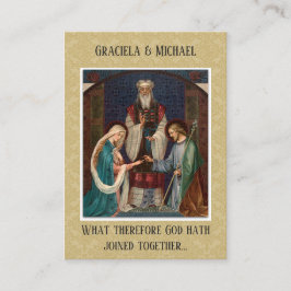 Katholieke bruiloft gunst Heilige Kaart Maria Joze Visitekaartje