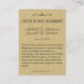 Katholieke bruiloft gunst Heilige Kaart Maria Joze Visitekaartje (Achterkant)