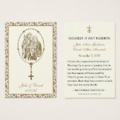 Katholieke bruiloft Heilige Gezin Visitekaartje (Voorkant /achterkant)