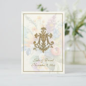 Katholieke bruiloft Heilige Kaart Floral Marian Cr (Staand voorkant)