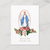 Katholieke bruiloft Heilige Kaart Maagd Mary Visitekaartje (Voorkant)