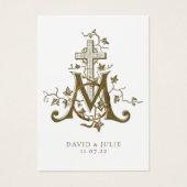 Katholieke bruiloft Heilige Kaart Marian Cross (Voorkant)