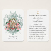 Katholieke bruiloft Heilige Kaart Mary en Jesus Fl (Voorkant /achterkant)