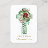 katholieke bruiloft Iers kruis voor de Heilige Kaa Visitekaartje (Voorkant)