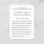 katholieke bruiloft Iers kruis voor de Heilige Kaa Visitekaartje (Achterkant)