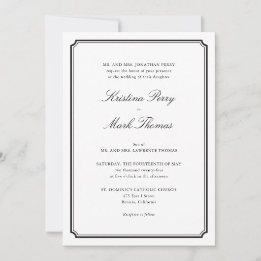 Katholieke bruiloft kaart (Voorkant)