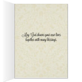 Katholieke bruiloft Kaart Rozenkrans Bruid Bruideg (Binnen (Rechts))