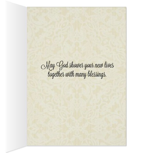 Katholieke bruiloft Kaart Rozenkrans Bruid Bruideg (Binnen (Rechts))