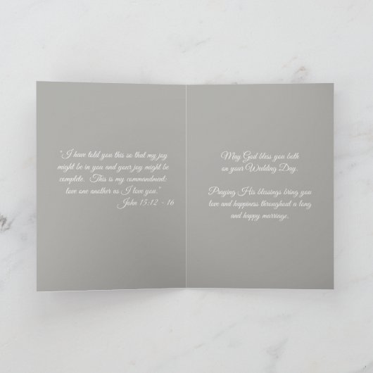 Katholieke bruiloft Maagd Maria Bruid Bruidegom Kaart (Binnen)