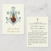 Katholieke bruiloft Maria Heilige Kaart Visitekaartje (Voorkant / Achterkant)