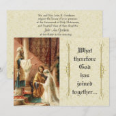 Katholieke bruiloft Mary Joseph Lace uitnodiging (Voorkant / Achterkant)