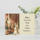 Katholieke bruiloft Mary Joseph Lace uitnodiging (Staand voorkant)