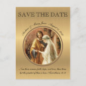 Katholieke bruiloft Mary Joseph SAVE THE DATE Aankondigingskaart (Voorkant)