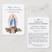 Katholieke bruiloft Mary Religieuze Heilige Kaart Visitekaartje (Voorkant / Achterkant)