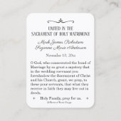 Katholieke bruiloft Mary Religieuze Heilige Kaart Visitekaartje (Achterkant)