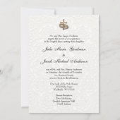 Katholieke bruiloft mintgroen lavendel kaart (Achterkant)