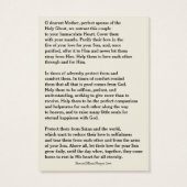 Katholieke bruiloft Prayer Favor Heilige Kaart (Achterkant)