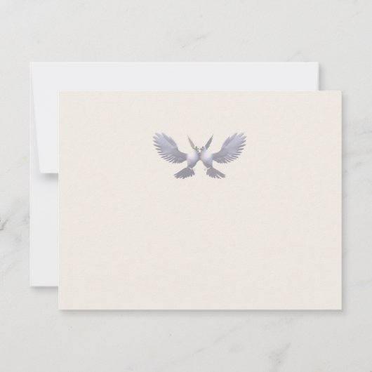 -katholieke bruiloft-repetitie bedankkaart (Achterkant)