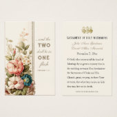 Katholieke Bruiloft Schrift Gebed Kaart (Voorkant /achterkant)