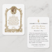 Katholieke Bruiloft Schrift Gebed Kaart Plaatskaartje (Voorkant / Achterkant)