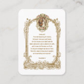 Katholieke Bruiloft Schrift Gebed Kaart Plaatskaartje (Voorkant)