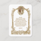 Katholieke Bruiloft Schrift Gebed Kaart Plaatskaartje (Voorkant)