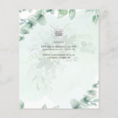 Katholieke bruiloft Uitnodiging Greenery Botanical (Achterkant)