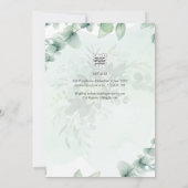 Katholieke bruiloft Uitnodiging Greenery Botanical (Achterkant)